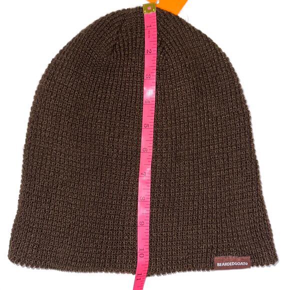 NWT Bearded Goat Boatyard Waffle Knit Cap Beanie Oxblood Brown OSFA - Picture 10 of 10